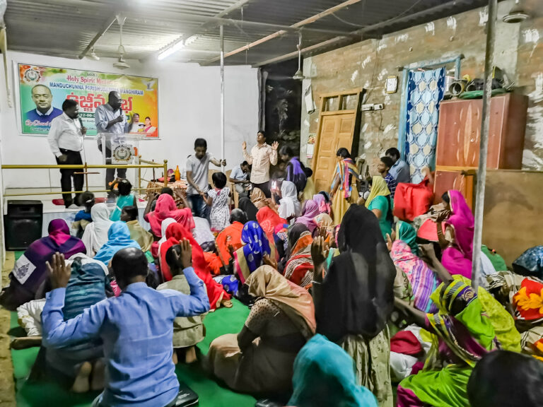 Believers gathered for an STG outreach service