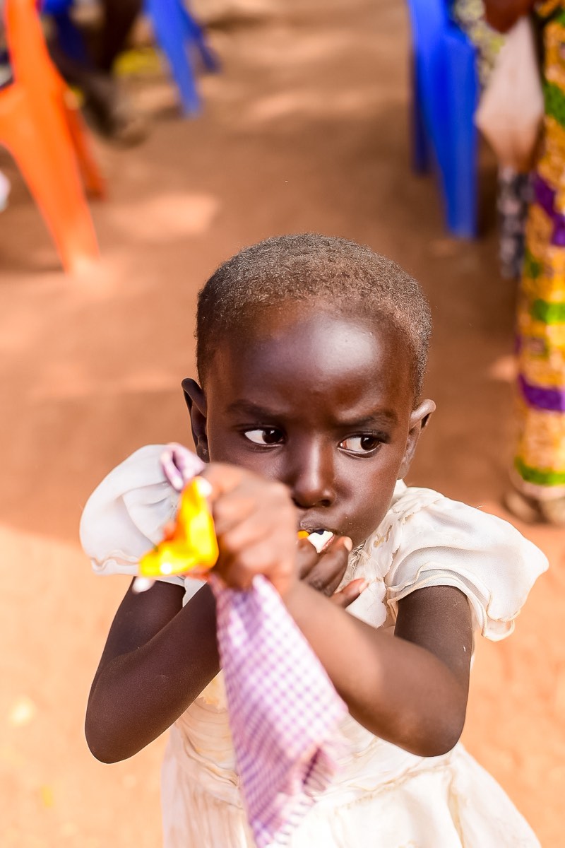 A young girl at an STG Make Me Smile celebration